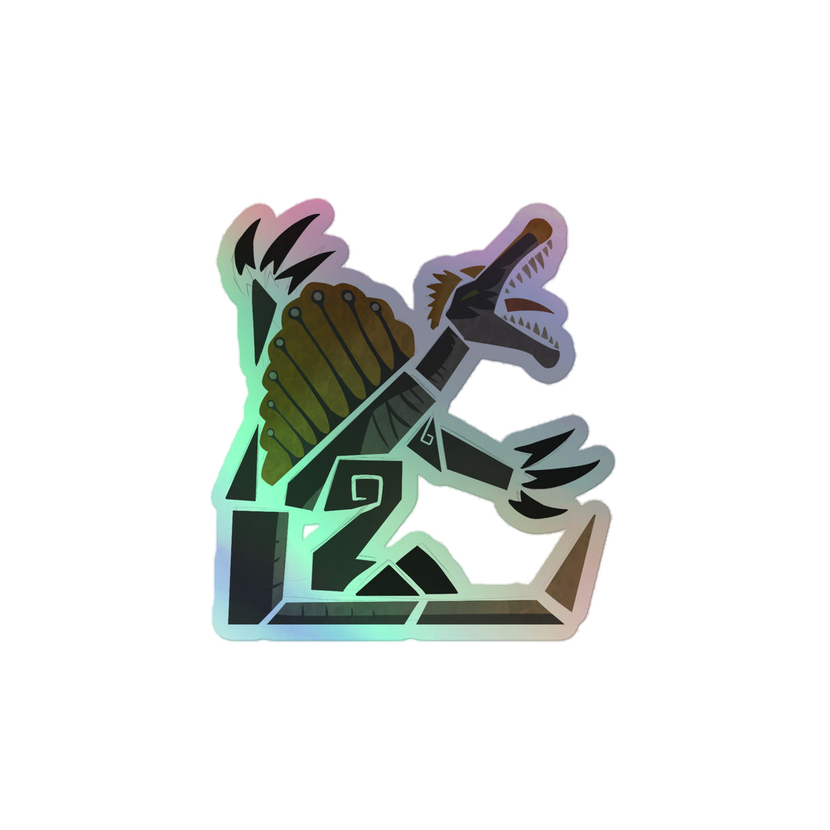 STICKER: Aztec Spino (holographic) – Primal Carnage Store