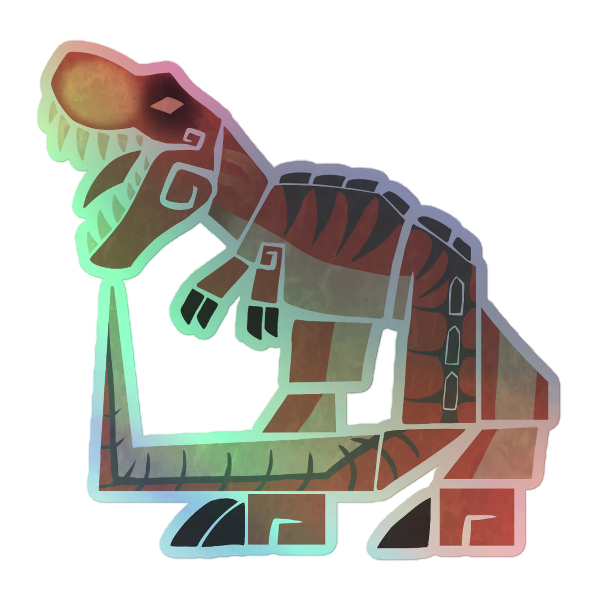 STICKER: Aztec Rex (holographic) – Primal Carnage Store