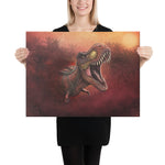 Sunset Rex Portrait (pristine canvas print)