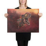 Sunset Rex Portrait (pristine canvas print)