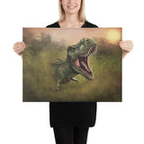Green Rex Portrait (pristine canvas print)