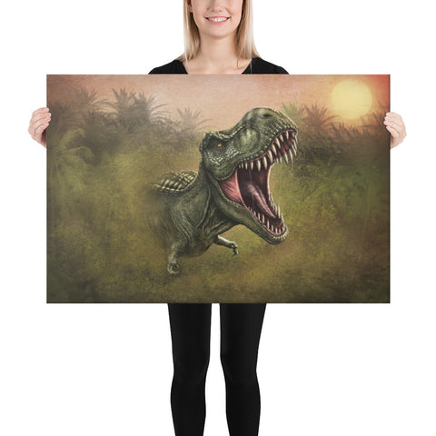 Green Rex Portrait (pristine canvas print)