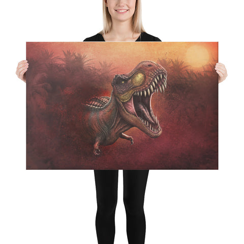 Sunset Rex Portrait (pristine canvas print)