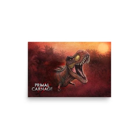 Sunset Rex Portrait (premium semigloss poster)