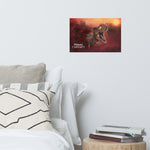 Sunset Rex Portrait (premium semigloss poster)