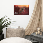 Sunset Rex Portrait (premium semigloss poster)