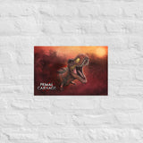 Sunset Rex Portrait (premium semigloss poster)