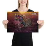 Wild Ceratosaurus (premium semigloss poster)