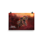 Sunset Rex Portrait (premium semigloss poster)