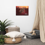Sunset Rex Portrait (premium semigloss poster)