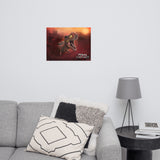 Sunset Rex Portrait (premium semigloss poster)