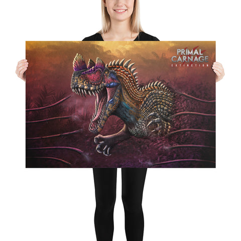 Wild Ceratosaurus (premium semigloss poster)