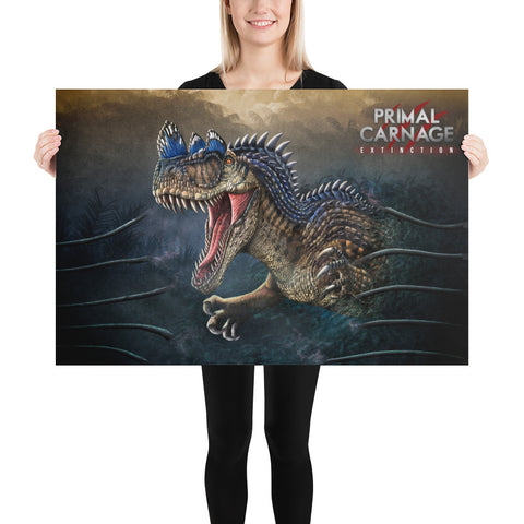 Blue Monarch Ceratosaurus (premium semigloss poster)